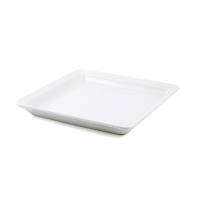 Porceletta Ivory Porcelain Square Plate Flat bottom - Al Makaan Store