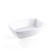 Porceletta Ivory Porcelain Rectangular Bowl - Al Makaan Store