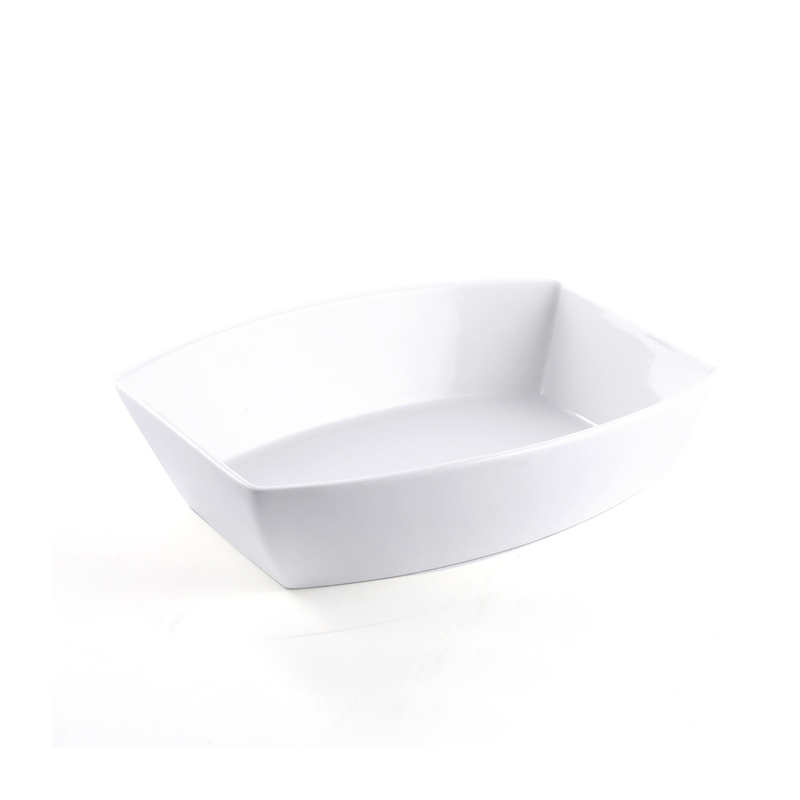 Porceletta Ivory Porcelain Rectangular Bowl - Al Makaan Store