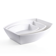 Porceletta Ivory Porcelain Rectangular Bowl - Al Makaan Store
