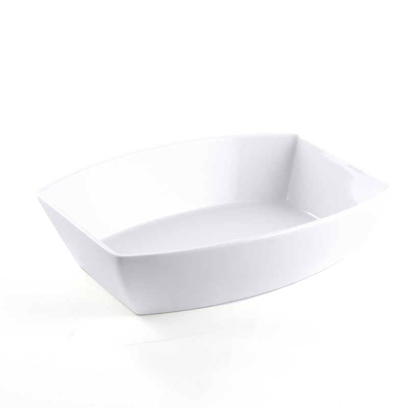 Porceletta Ivory Porcelain Rectangular Bowl - Al Makaan Store