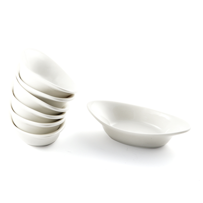 Porceletta Ivory Porcelain Oval Dish - Al Makaan Store