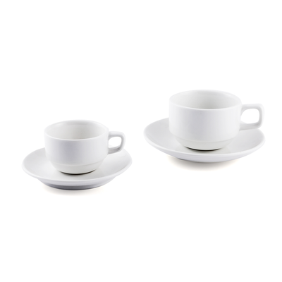 Porceletta Ivory Porcelain Coffee and Tea Cup & Saucer - Al Makaan Store