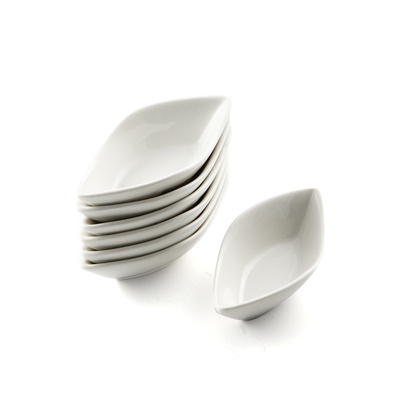 Porceletta Ivory Porcelain Leaf Shape Dish 10 cm - Al Makaan Store