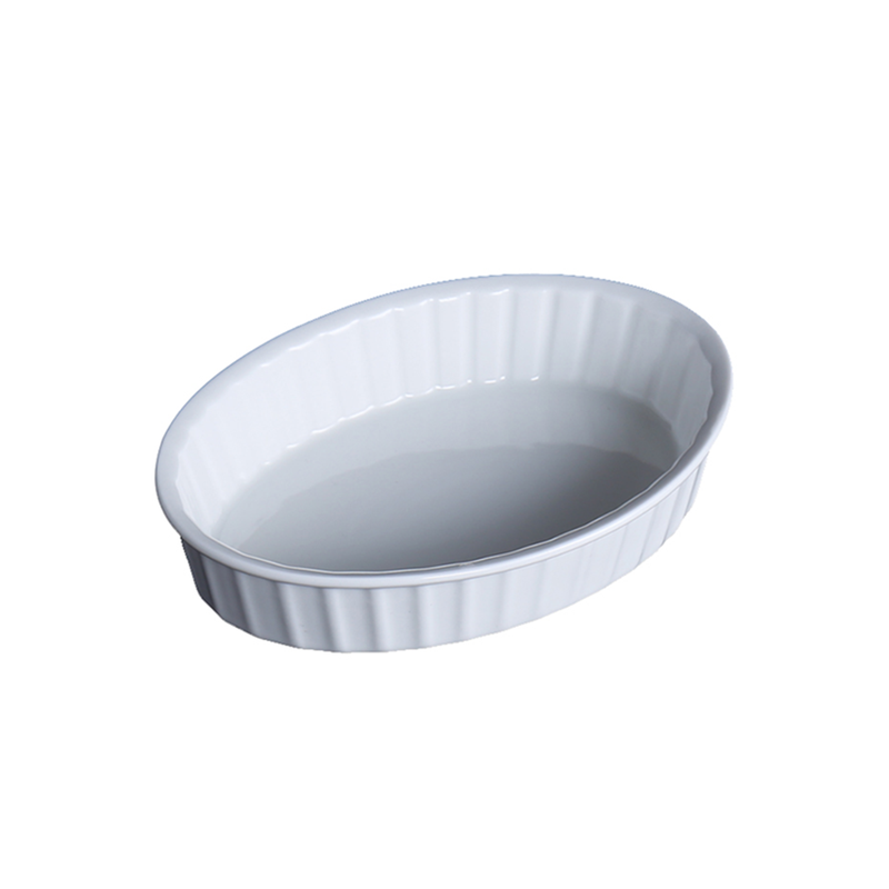 Porceletta Ivory Porcelain Oval Baking Dish - Al Makaan Store