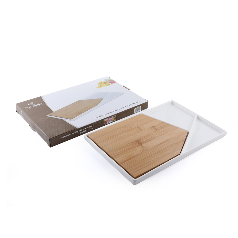Porceletta Serving Porcelain Plate & Board 30 cm - Al Makaan Store