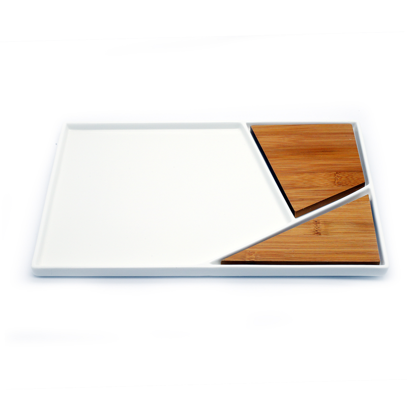 Porceletta Serving Porcelain Plate & Board 35 cm - Al Makaan Store