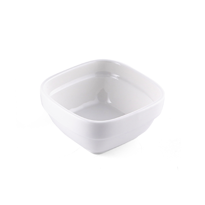 Porceletta Ivory Porcelain Square Bowl 2.8" - Al Makaan Store