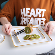 Porceletta Mocha Porcelain Square Plate - Al Makaan Store