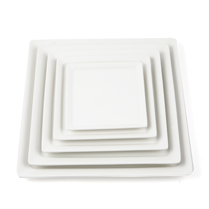 Porceletta Ivory Porcelain Square Plate - Al Makaan Store