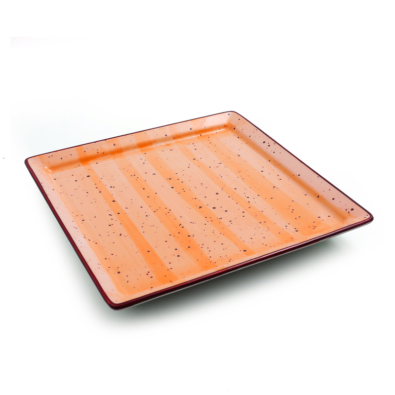 Porceletta Color Glaze Porcelain Square Plate - Al Makaan Store