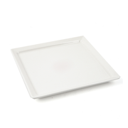 Porceletta Ivory Porcelain Square Plate - Al Makaan Store