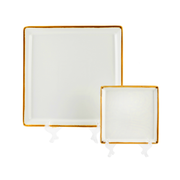 Porceletta Mocha Porcelain Square Plate - Al Makaan Store