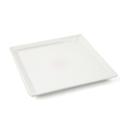 Porceletta Ivory Porcelain Square Plate - Al Makaan Store