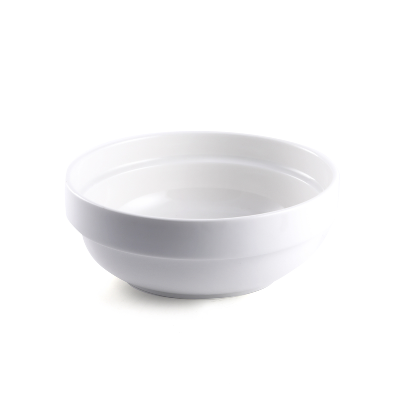 Porceletta Ivory Porcelain Round Stackable Bowl - Al Makaan Store