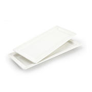 Porceletta Ivory Porcelain Rectangular Plate 29*12 cm - Al Makaan Store