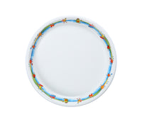 Porceletta Ivory Porcelain 9" Kids round plate Tropical Design - Al Makaan Store