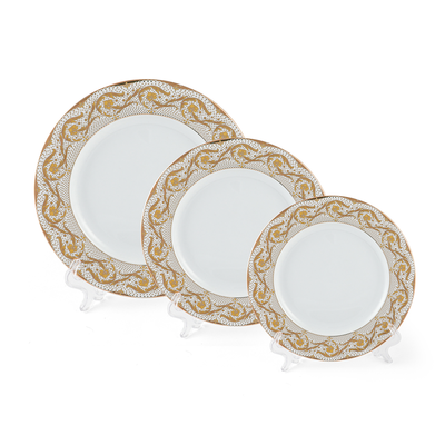 Porceletta 6 Piece Porcelain Dinner VIP Plate Set - Al Makaan Store