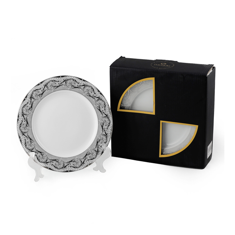 Porceletta 6 Piece Porcelain Dinner VIP Plate Set - Al Makaan Store