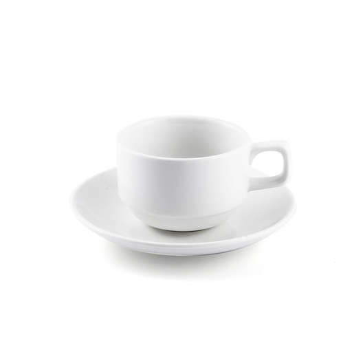 Porceletta Ivory Porcelain Coffee and Tea Cup & Saucer - Al Makaan Store