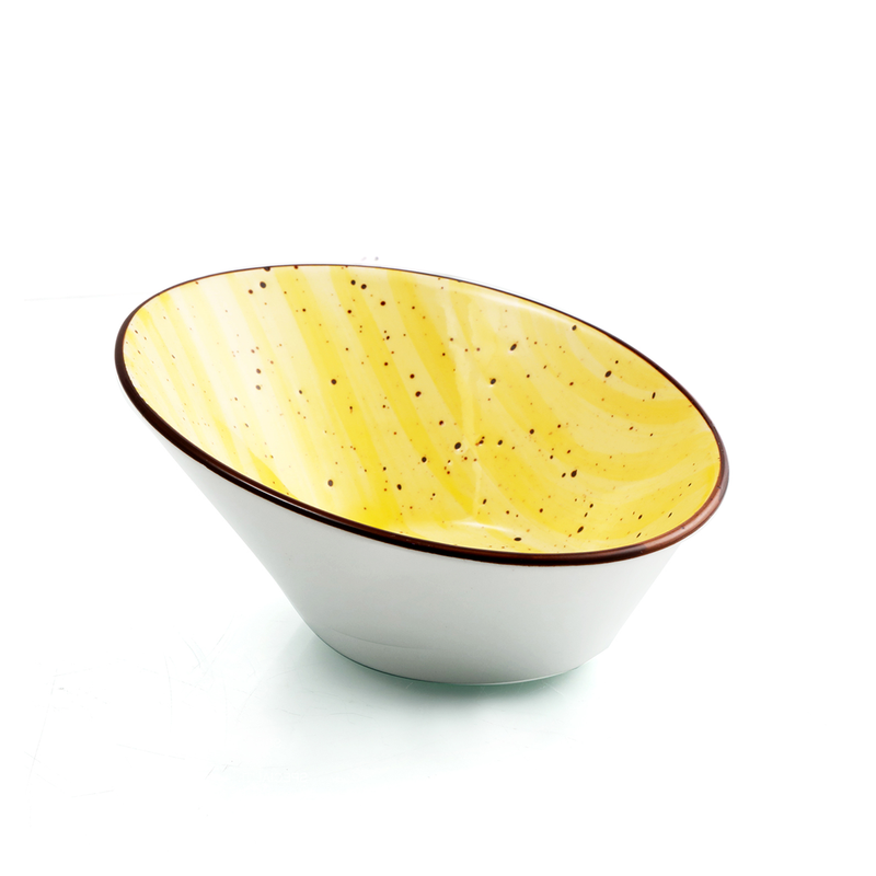 Porceletta Color Glaze Porcelain Boat Bowl 16 cm - Al Makaan Store