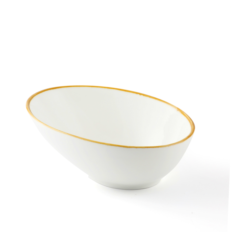 Porceletta Mocha Porcelain Boat Bowl 18 cm - Al Makaan Store