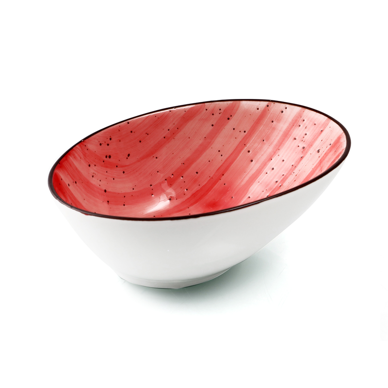 Porceletta Color Glaze Porcelain Boat Bowl 18 cm - Al Makaan Store
