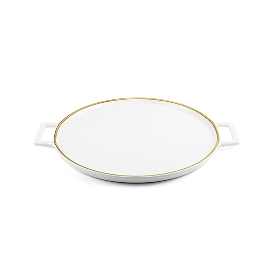 Porceletta Mocha Porcelain Pizza Plate - Al Makaan Store
