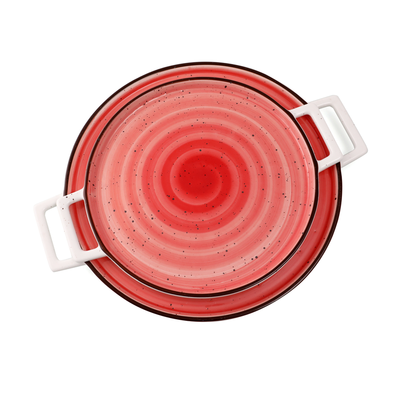 Porceletta Color Glaze Porcelain Pizza Plate - Al Makaan Store