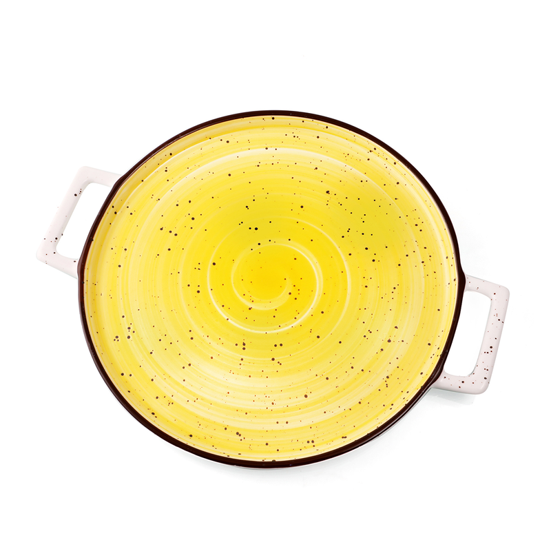 Porceletta Color Glaze Porcelain Pizza Plate - Al Makaan Store