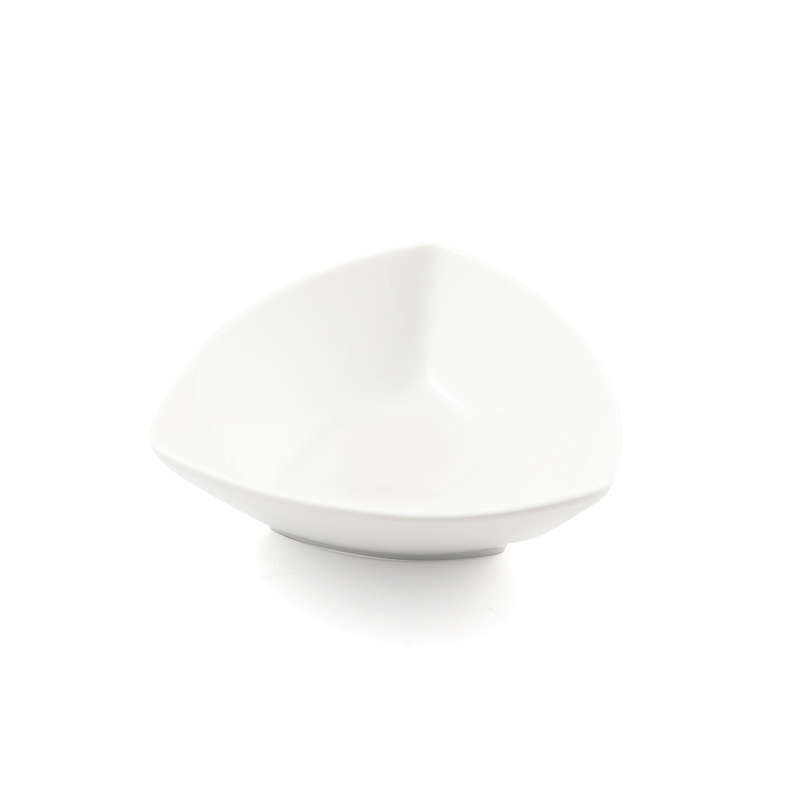 Porceletta Ivory Porcelain Triangle Dessert Bowl - Al Makaan Store