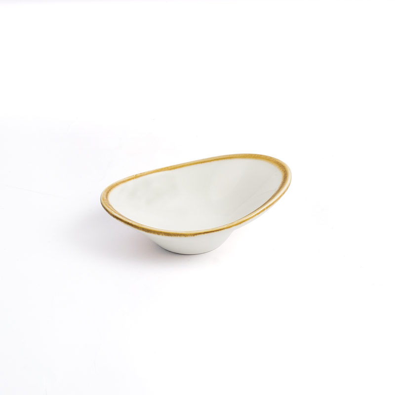 Porceletta Ivory Mocha Oval Deep Dish 10x7.3x3.5 cm - Al Makaan Store