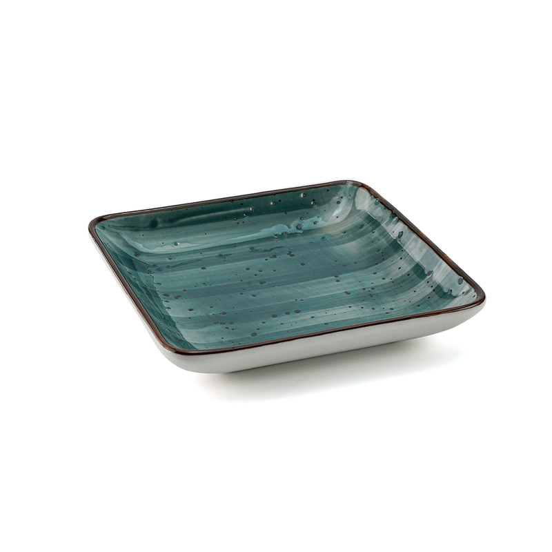 Porceletta Color Glaze Porcelain Square Plate - Al Makaan Store