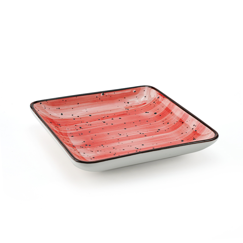 Porceletta Color Glaze Porcelain Square Plate - Al Makaan Store