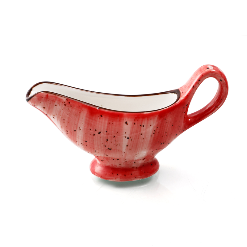 Porceletta Color Glaze Porcelain Sauce & Gravy Boat - Al Makaan Store