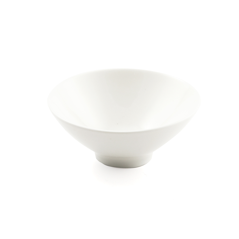 Porceletta Ivory Porcelain Bugle Conic Bowl 4" - Al Makaan Store