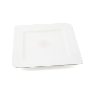 Porceletta Ivory Porcelain Square Plate with Round Egdes - Al Makaan Store