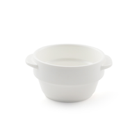 Porceletta Ivory Porcelain Stackable Soup Cup with Handle 4" - Al Makaan Store