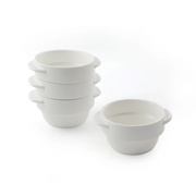 Porceletta Ivory Porcelain Stackable Soup Cup with Handle 4" - Al Makaan Store
