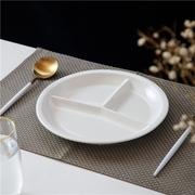 Porceletta Ivory Porcelain 3 Compartments Divider Plate 9" - Al Makaan Store