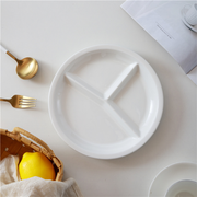 Porceletta Ivory Porcelain 3 Compartments Divider Plate 9" - Al Makaan Store