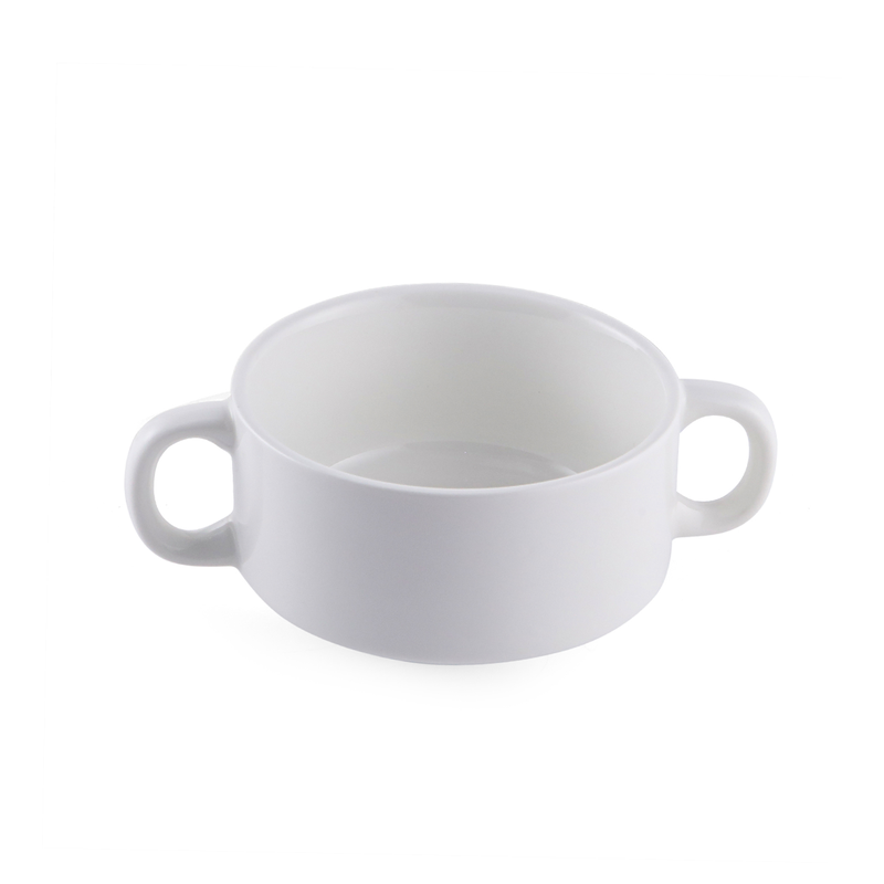 Porceletta Ivory Porcelain Soup Cup with Handles 200 ml - Al Makaan Store
