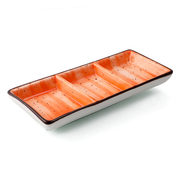 Porceletta Color Glaze Porcelain Rectangular Compartment Dish - Al Makaan Store