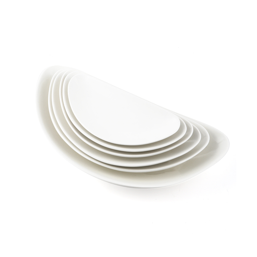Porceletta Ivory Porcelain Moon Flat Plate - Al Makaan Store