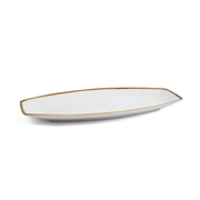 Porceletta Ivory Mocha Boat Plate - Al Makaan Store