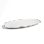 Porceletta Ivory Mocha Boat Plate - Al Makaan Store