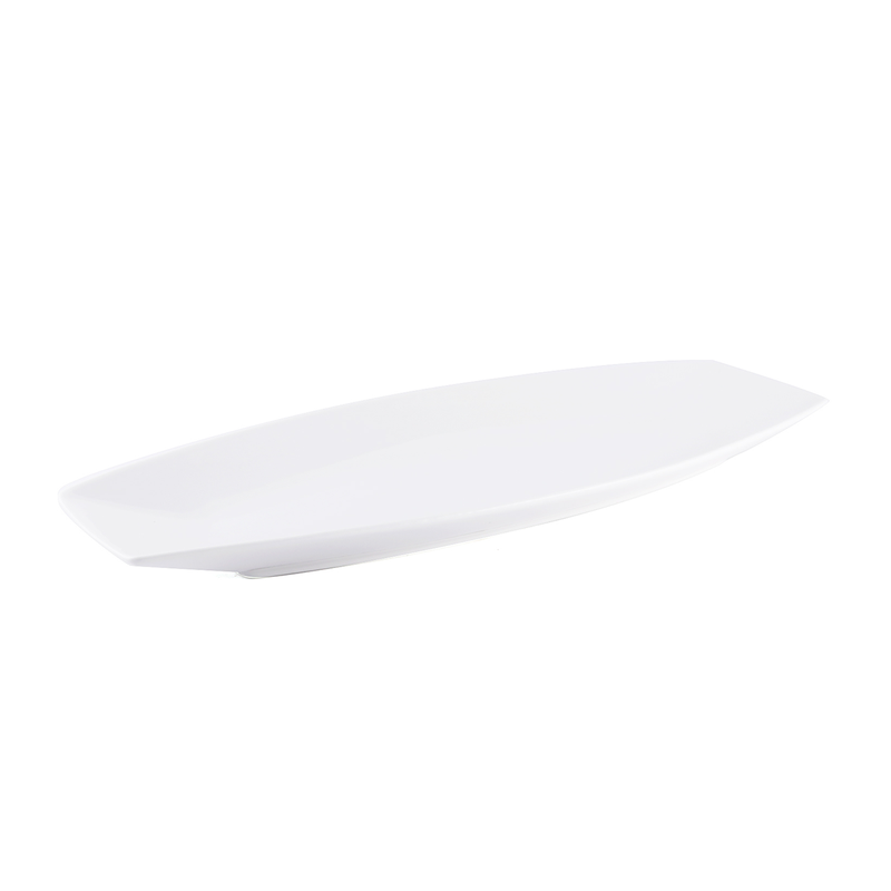 Porceletta Ivory Porcelain Boat Rectangular Plate - Al Makaan Store