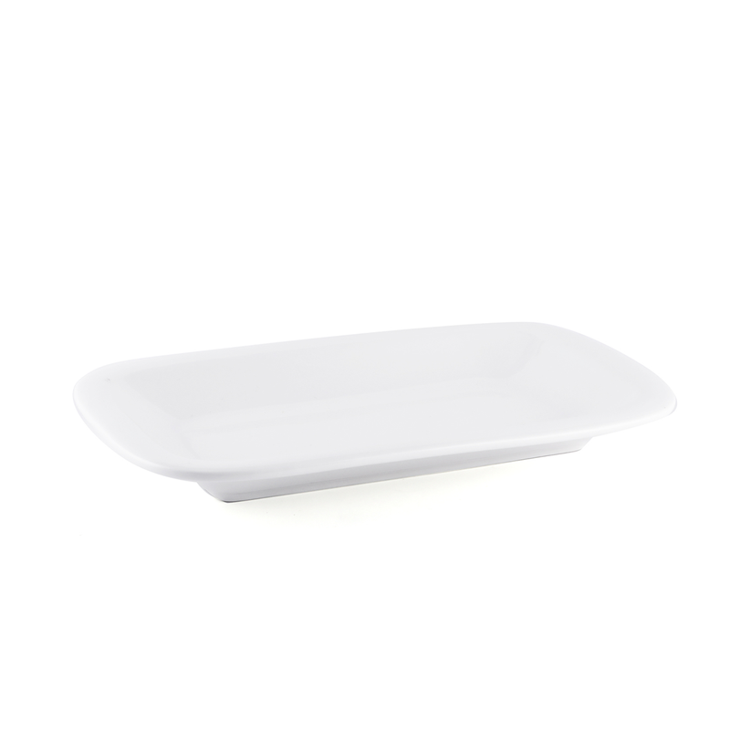 Porceletta Ivory Porcelain Rectangular Plate - Al Makaan Store