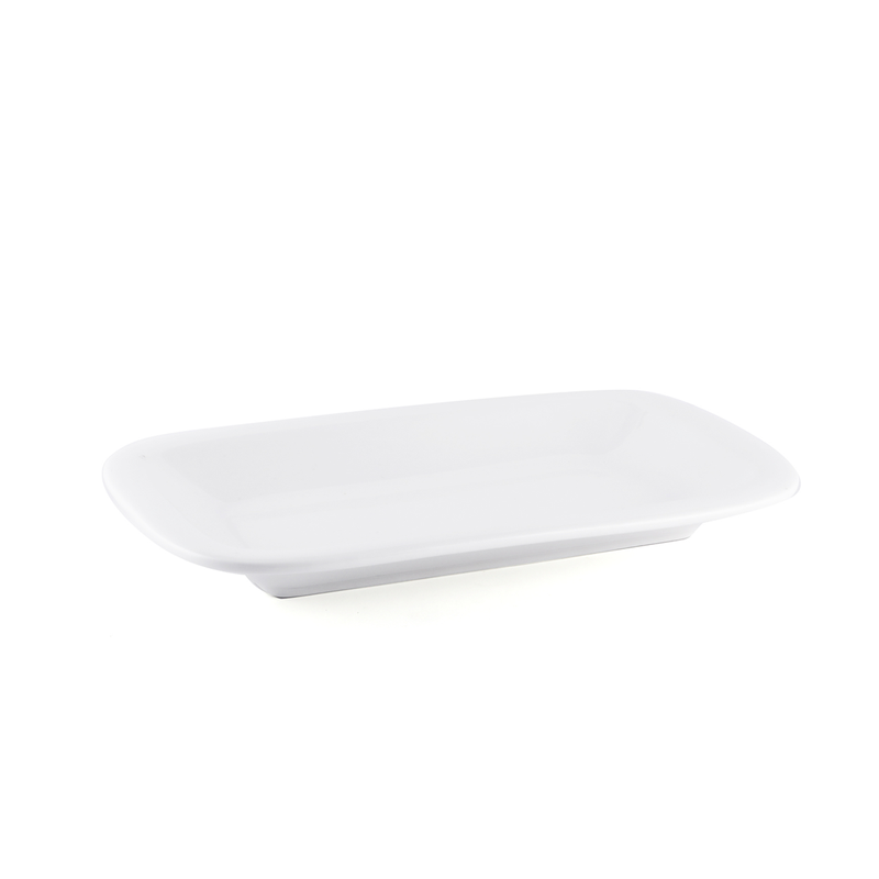 Porceletta Ivory Porcelain Rectangular Plate - Al Makaan Store