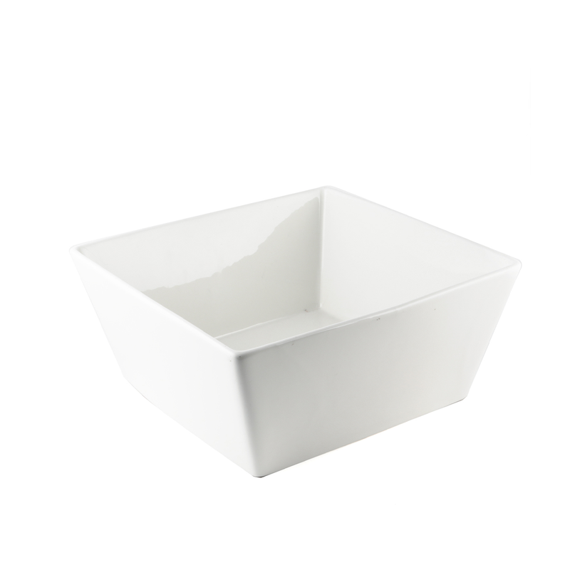 Porceletta Ivory Porcelain Square Bowl 12" - Al Makaan Store